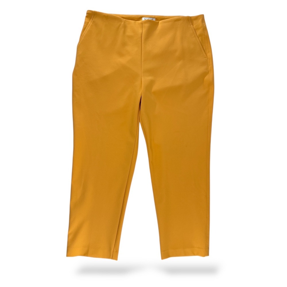 Rachel Zoe Capri Pants Yellow Cropped‎ High Rise Women Size 16